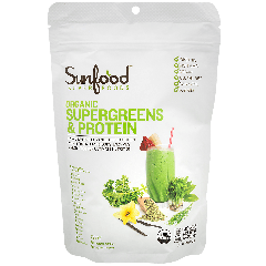SUNFOOD ORGANIC SUPERGREENS & PROTEIN (8 oz)