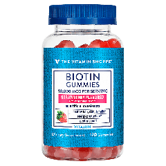 Biotin Gummies Strawberry 10000 mcg (120 gomitas)