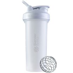 BlenderBottle Classic V2 Shaker Bottle w/ Wire Whisk BlenderBall - White (28 fl oz)