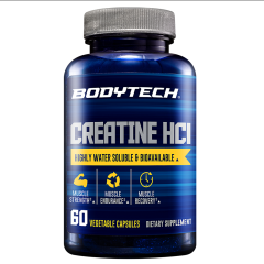 BodyTech Creatine HCL Highly Water Solube and Bioavailable (60 caps)