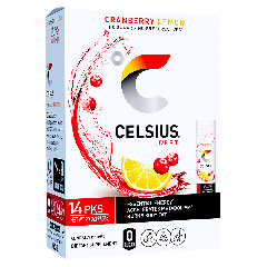 Celsius Powder Drink Mix Cranberry Lemon (14 packets)