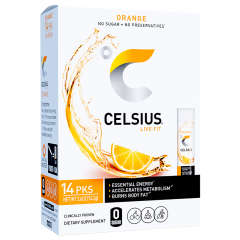 Celsius Powder Drink Mix Orange (14 packets)
