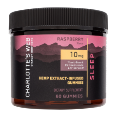 Charlotte's Web Sleep Hemp Extract Gummies 10 mg CBD - Raspberry (60 gummies)