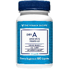 THE VITAMIN SHOPPE DRY NON-OILY VIT A 10000 UI (100 cap)