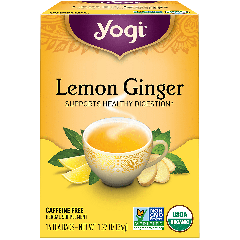 YOGI TEA LEMON GINGER TEA CAFFEINE FREE (16 serv)