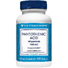 THE VITAMIN SHOPPE PANTOTHENIC ACID VIT B5 500 mg (100 cap)