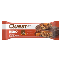 Quest Hero Protein Bar – Crispy Chocolate Caramel Pecan (1 barra)