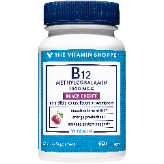 THE VITAMIN SHOPPE VIT B12  METHYLCO BLACK CHERRY 1000 mcg (60 sublingual)