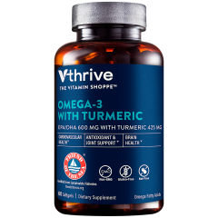 Vthrive Omega-3 EPA/DHA 600mg w/Turmeric 424mg (60 soft)
