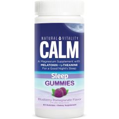 Calm Magnesium Sleep Gummies w Melatonin & L-Theanine Blueberry Pomegranate (120 gummies)