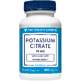 Citrato de potasio, 99 mg, 120 cápsulas