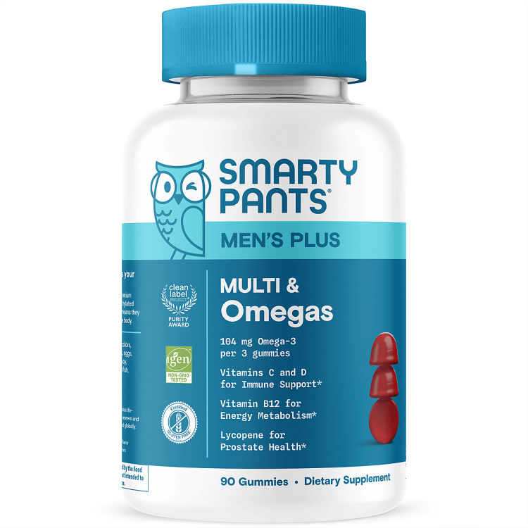 Smarty Pants Mens Plus Multi & Omega 3 (90 gummies)