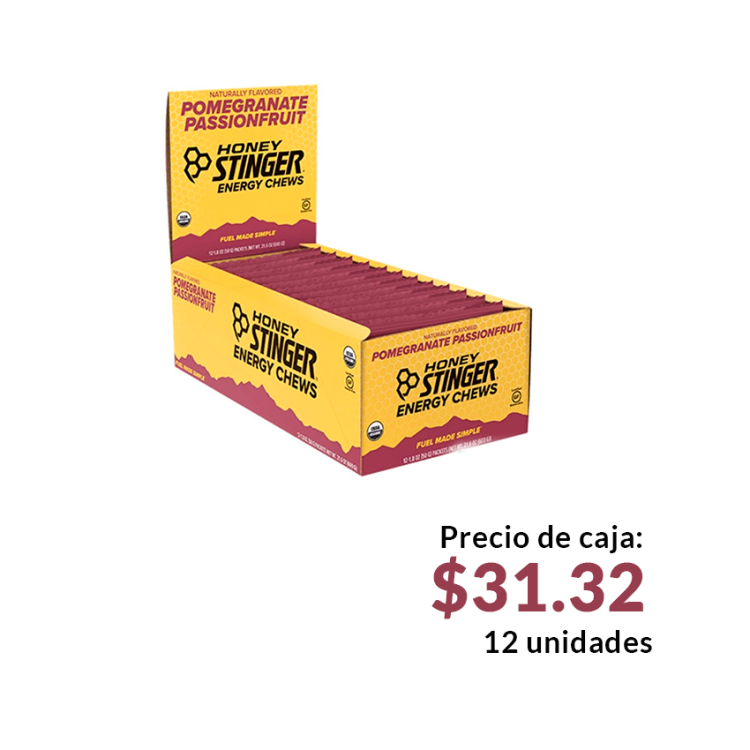 HONEY STINGER ORGANIC ENERGY CHEWS POMEGRANATE
