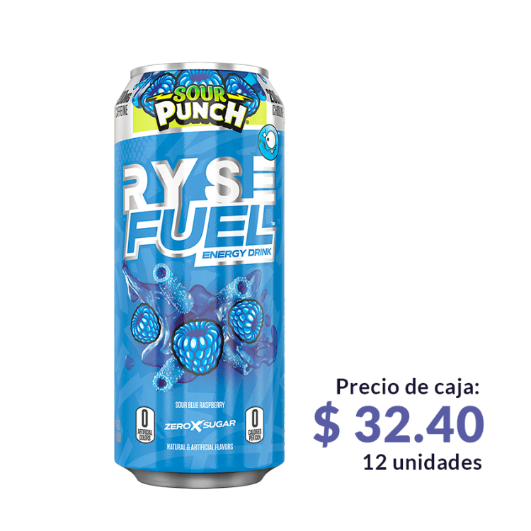 Ryse Energy Drink  Sour Blue Raspberry (16 fl oz)